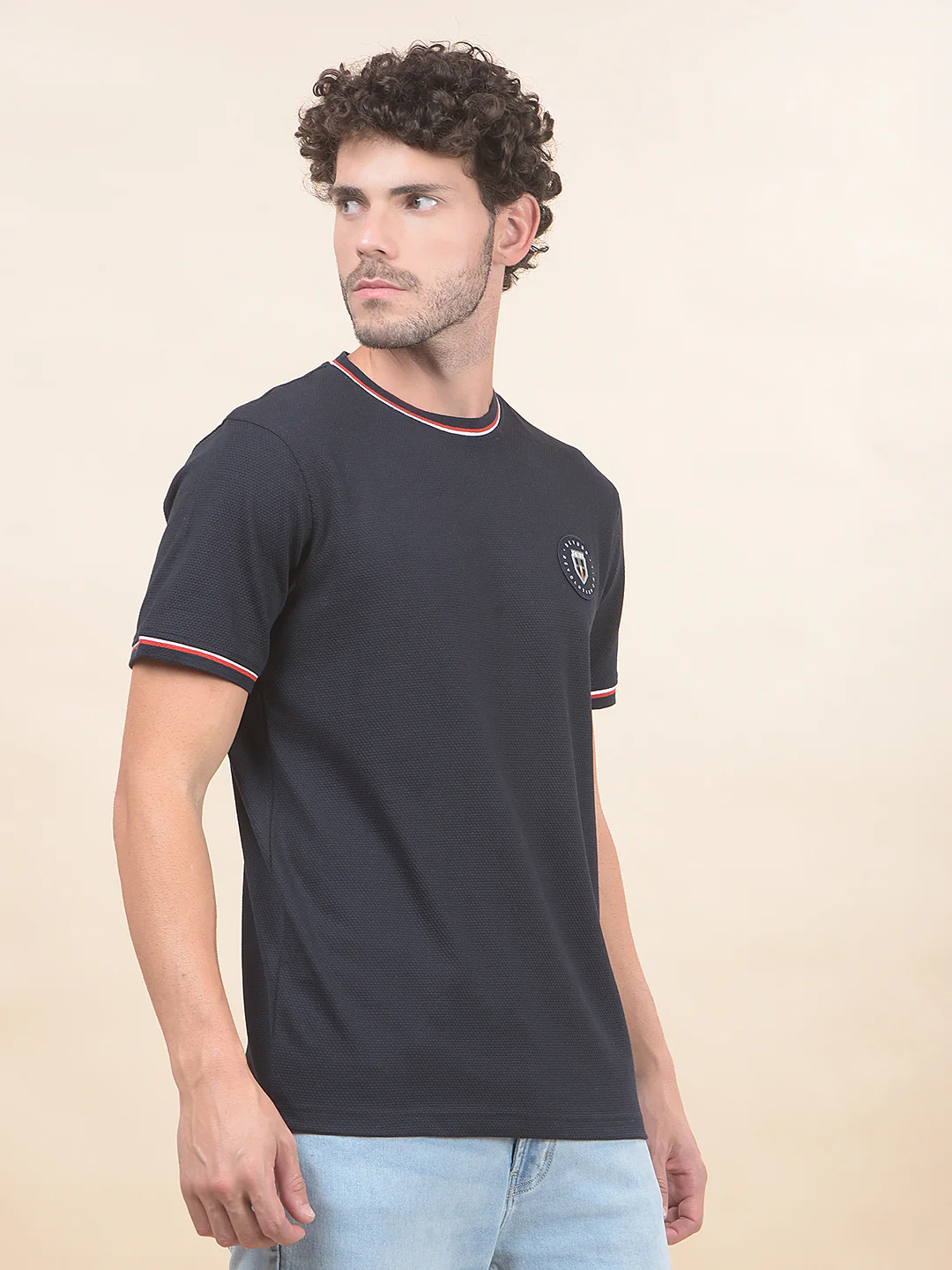 T-Shirt for Men | Breathable & Soft with Color Fastness Regular Fit Round Neck Poly Cotton Fabric Solid Pattern - Image 8