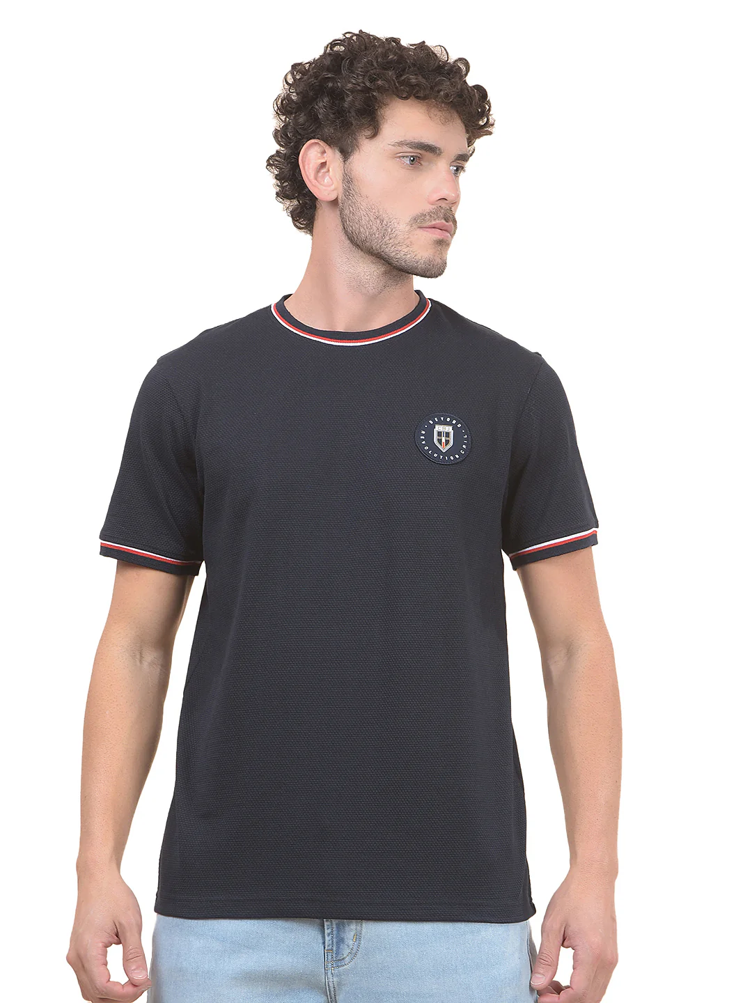 T-Shirt for Men | Breathable & Soft with Color Fastness Regular Fit Round Neck Poly Cotton Fabric Solid Pattern - Image 9