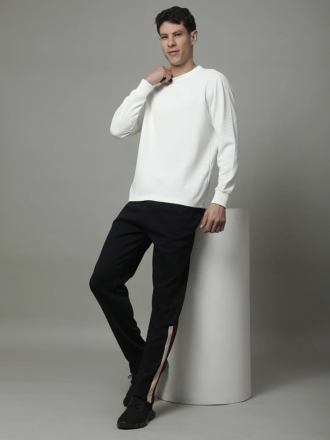 T-Shirt for Men | Breathable & Soft with Color Fastness Regular Fit Round Neck Poly Cotton Fabric Solid Pattern - Image 2