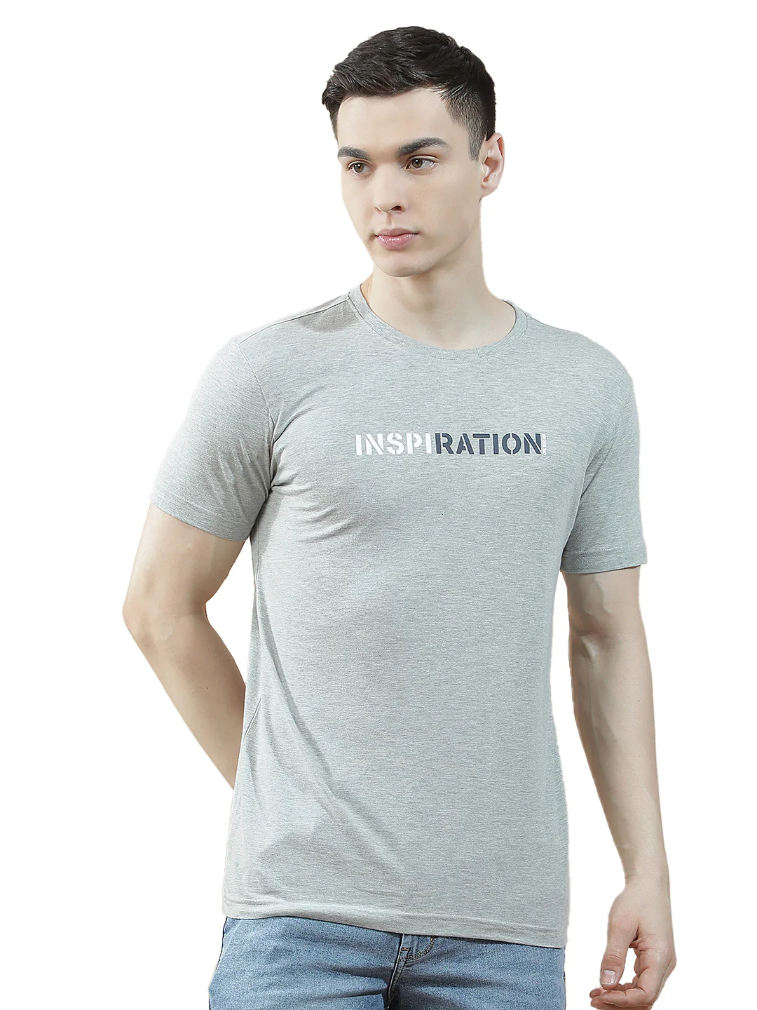 T-Shirt for Men | Breathable & Soft with Color Fastness Regular Fit Round Neck Poly Cotton Fabric Solid Pattern - Image 10
