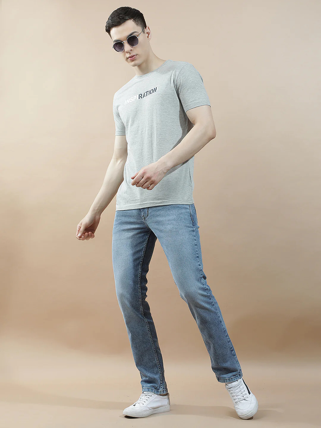 T-Shirt for Men | Breathable & Soft with Color Fastness Regular Fit Round Neck Poly Cotton Fabric Solid Pattern - Image 11