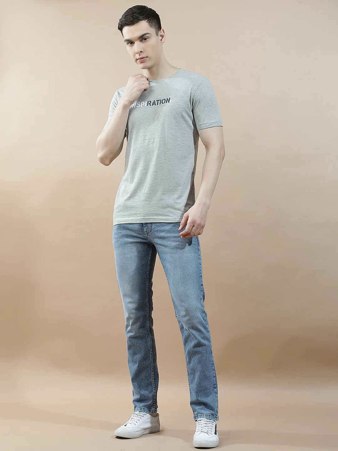 T-Shirt for Men | Breathable & Soft with Color Fastness Regular Fit Round Neck Poly Cotton Fabric Solid Pattern - Image 9