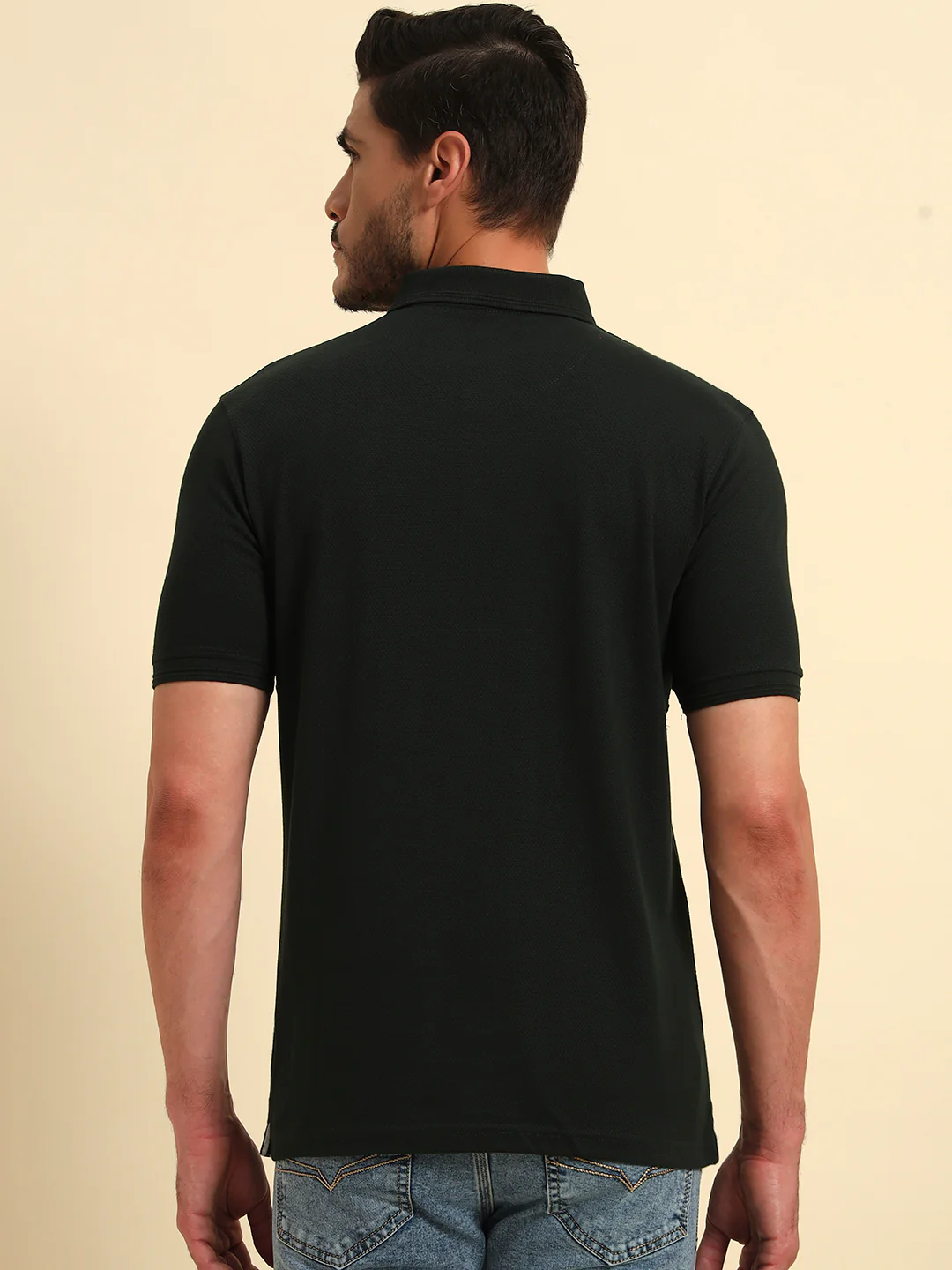 T-Shirt for Men | Breathable & Soft with Color Fastness Regular Fit Polo Neck Poly Cotton Fabric Printed Pattern - Image 8