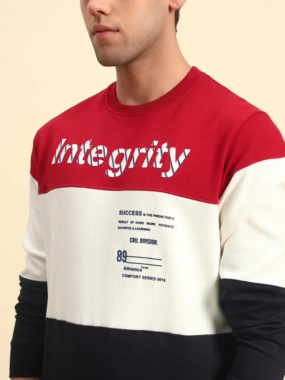 T-Shirt for Men l Breathable & Soft with Color Fastness Regular Fit Poly Cotton Fabric Colour Block Pattern - Image 5