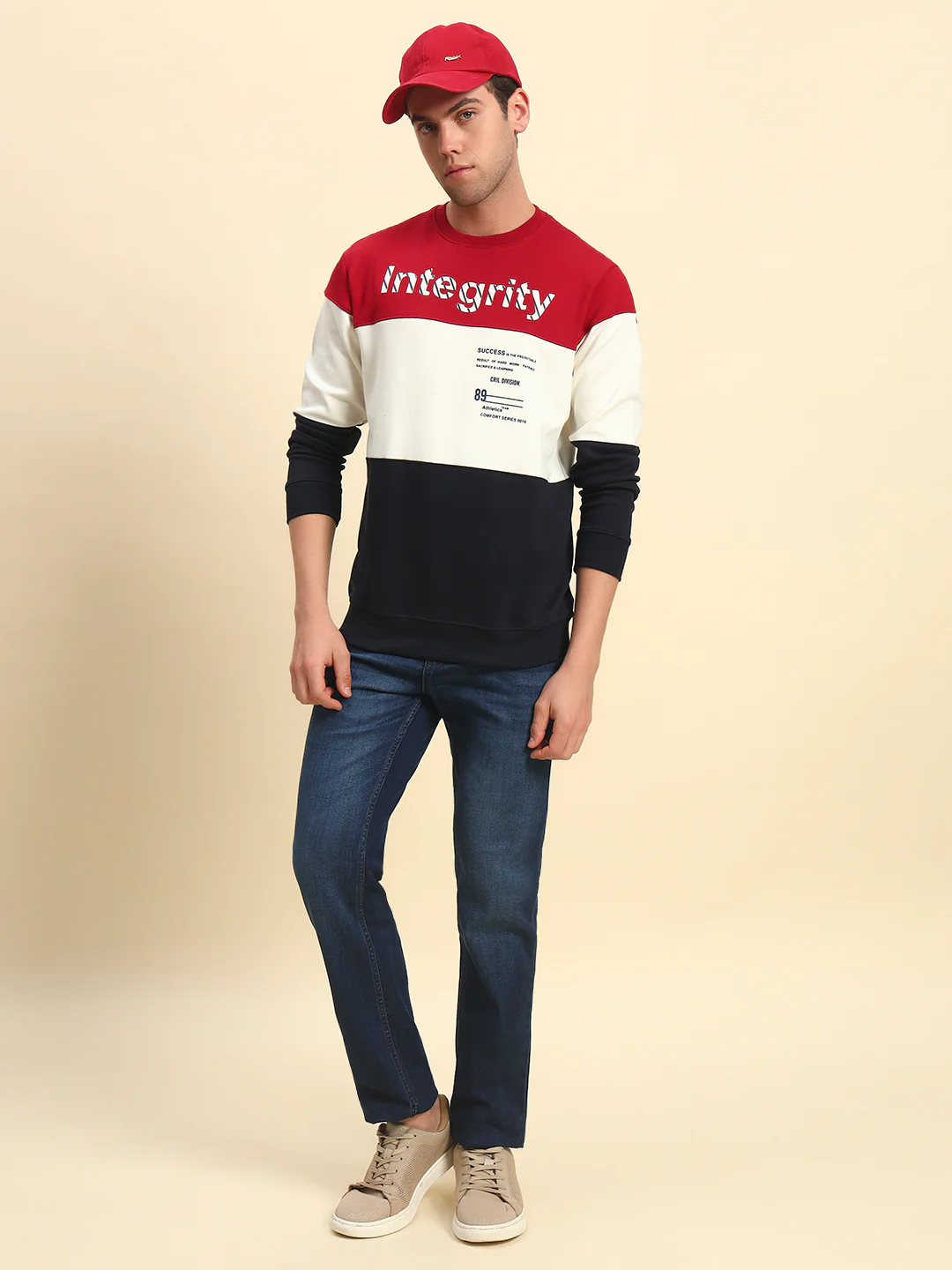 T-Shirt for Men l Breathable & Soft with Color Fastness Regular Fit Poly Cotton Fabric Colour Block Pattern - Image 7