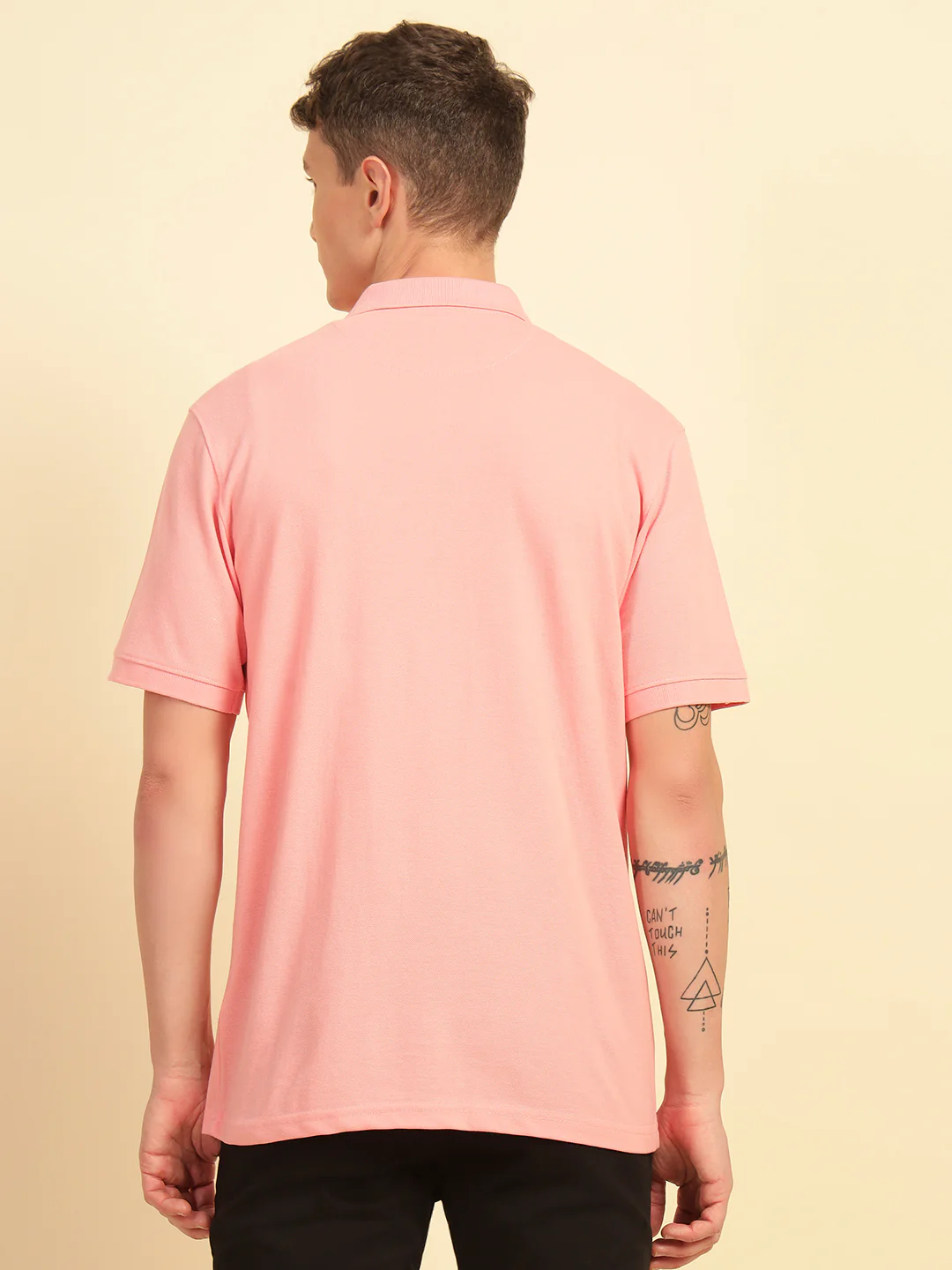 T-Shirt for Men | Breathable & Soft with Color Fastness Regular Fit Polo Neck Poly Cotton Fabric Printed Pattern - Image 7