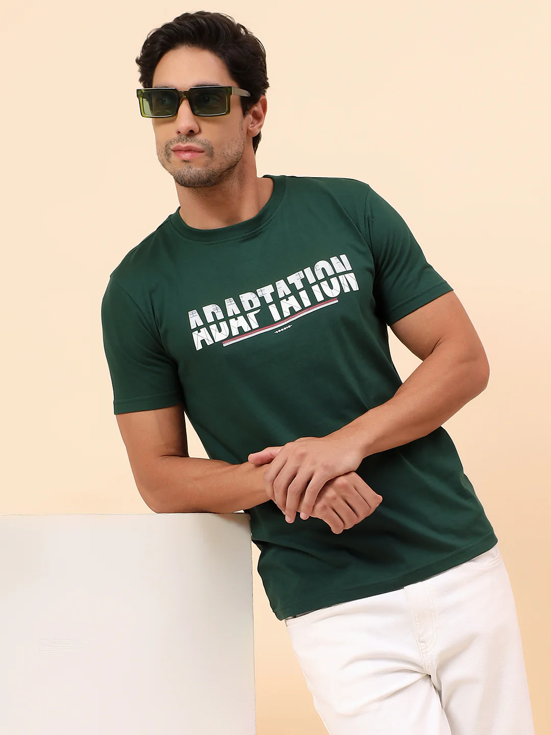 T-Shirt for Men l Breathable & Soft with Color Fastness Regular Fit Poly Cotton Fabric Printed Pattern - Image 2