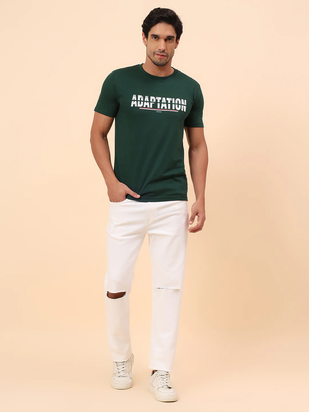 T-Shirt for Men l Breathable & Soft with Color Fastness Regular Fit Poly Cotton Fabric Printed Pattern - Image 8