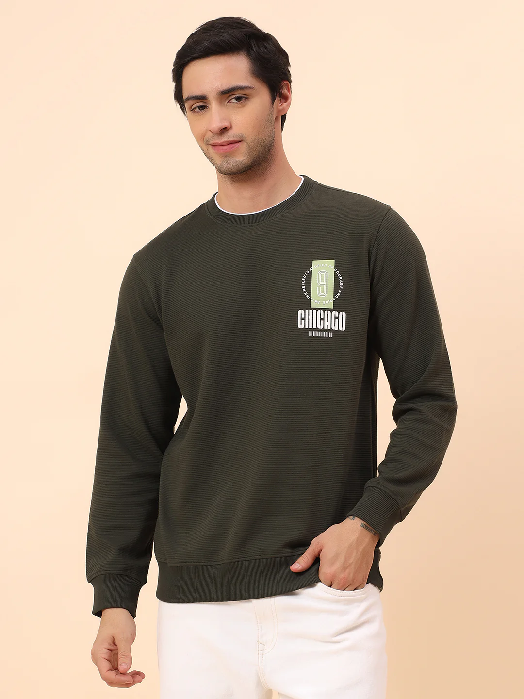 T-Shirt for Men l Breathable & Soft with Color Fastness Regular Fit Poly Cotton Fabric Printed Pattern - Image 3