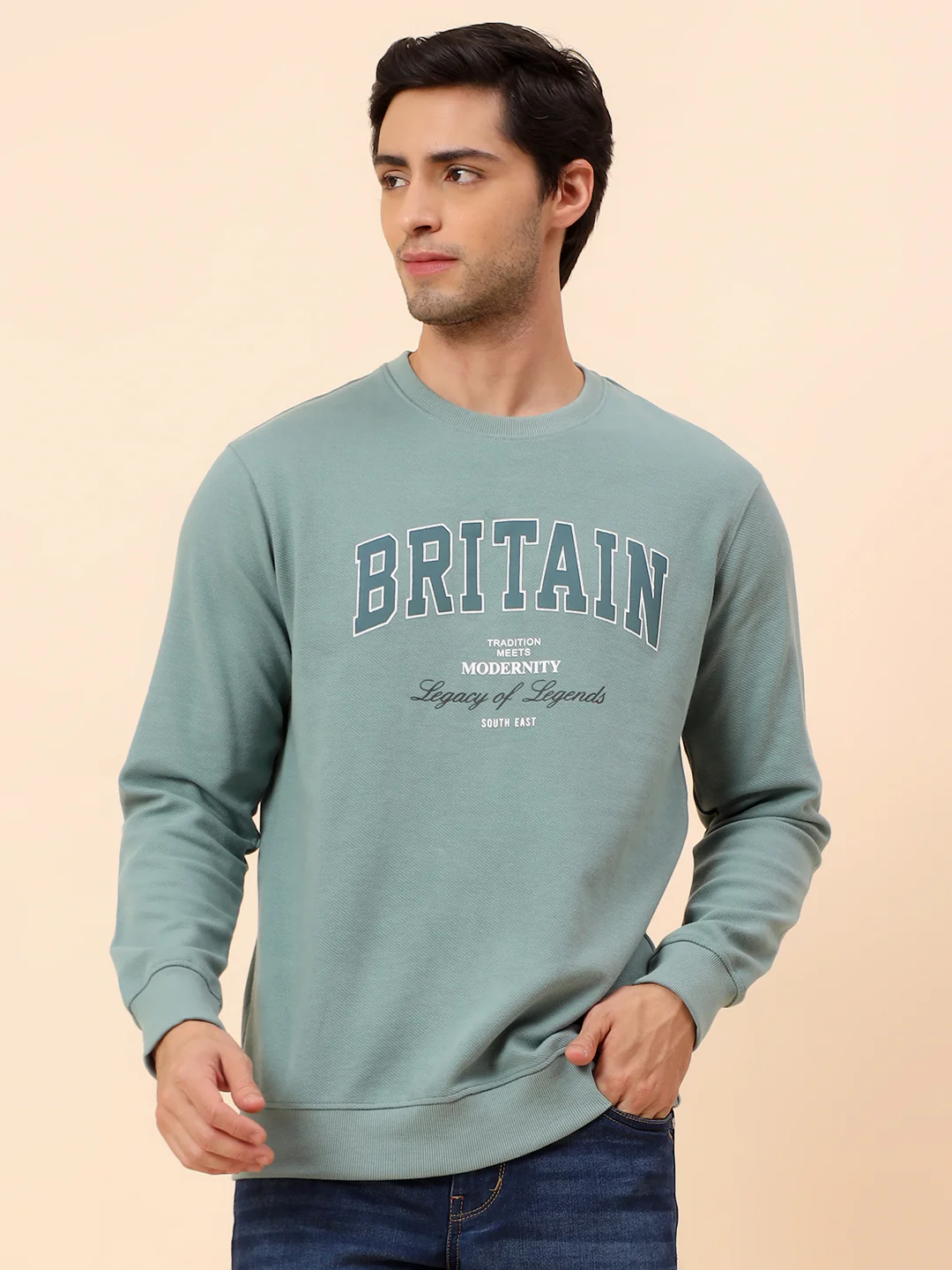 T-Shirt for Men l Breathable & Soft with Color Fastness Regular Fit Poly Cotton Fabric Printed Pattern - Image 3
