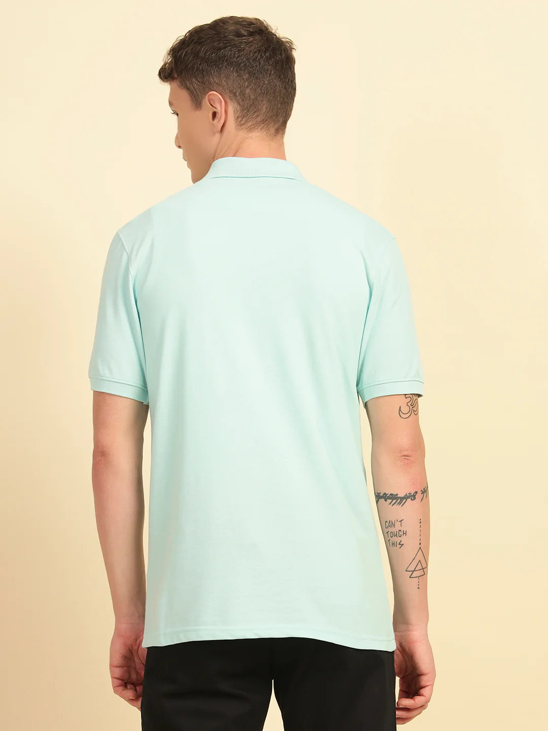 T-Shirt for Men | Breathable & Soft with Color Fastness Regular Fit Polo Neck Poly Cotton Fabric Printed Pattern - Image 7