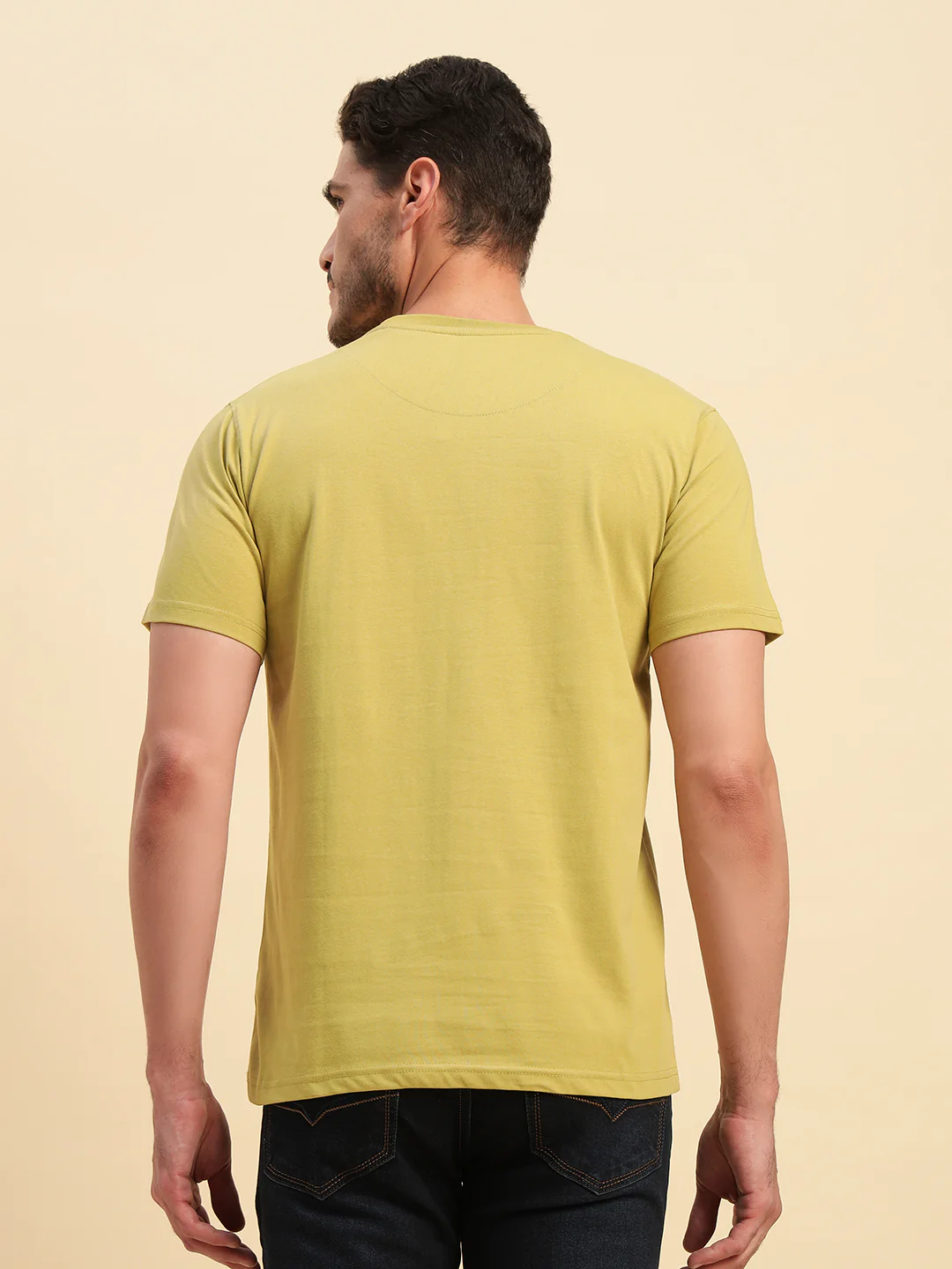 T-Shirt for Men | Breathable & Soft with Color Fastness Regular Fit Round Neck Poly Cotton Fabric Printed Pattern - Image 4