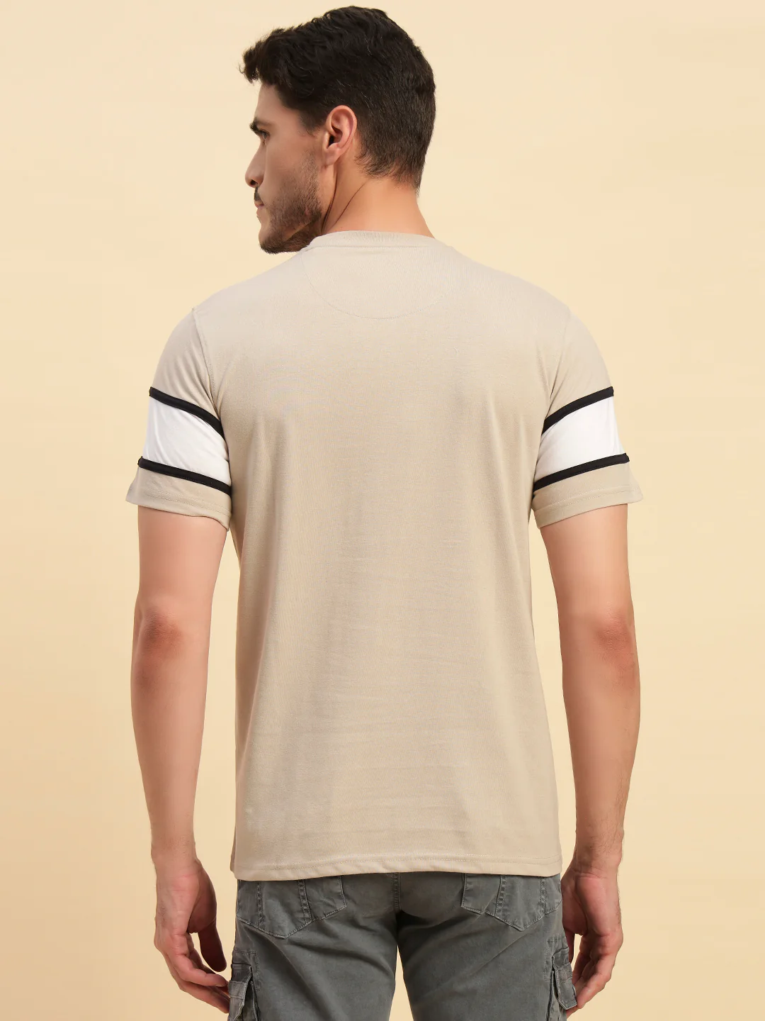 T-Shirt for Men | Breathable & Soft with Color Fastness Regular Fit Round Neck Poly Cotton Fabric Printed Pattern - Image 8