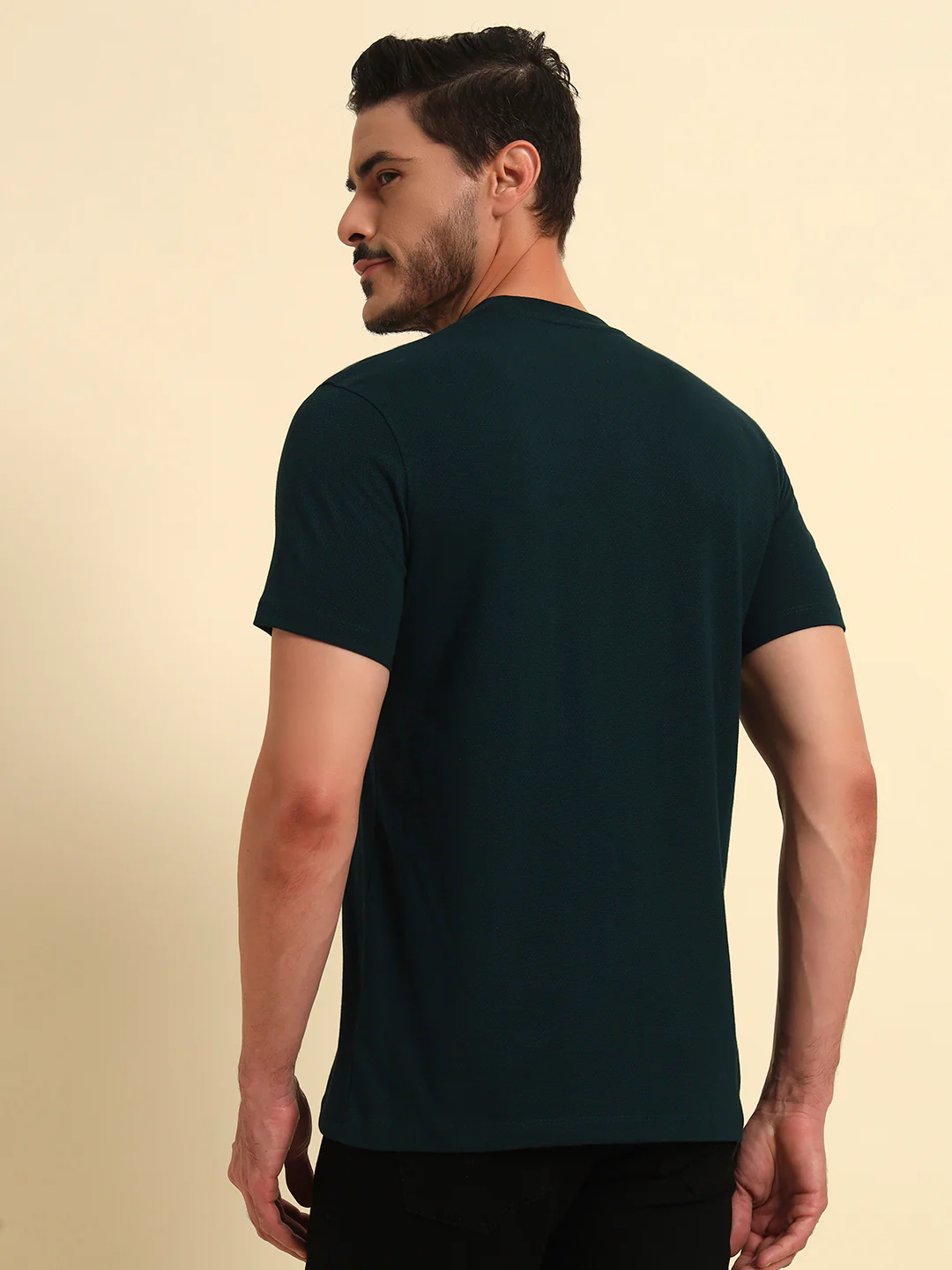 T-Shirt for Men | Breathable & Soft with Color Fastness Regular Fit Round Neck Poly Cotton Fabric Printed Pattern - Image 5