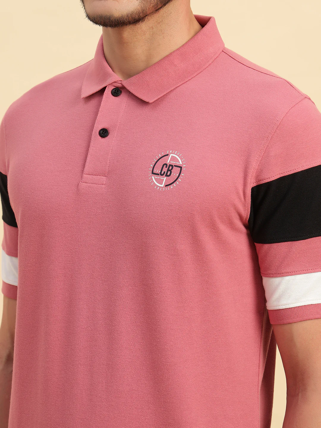 T-Shirt for Men | Breathable & Soft with Color Fastness Regular Fit Polo Neck Poly Cotton Fabric Solid Pattern - Image 6