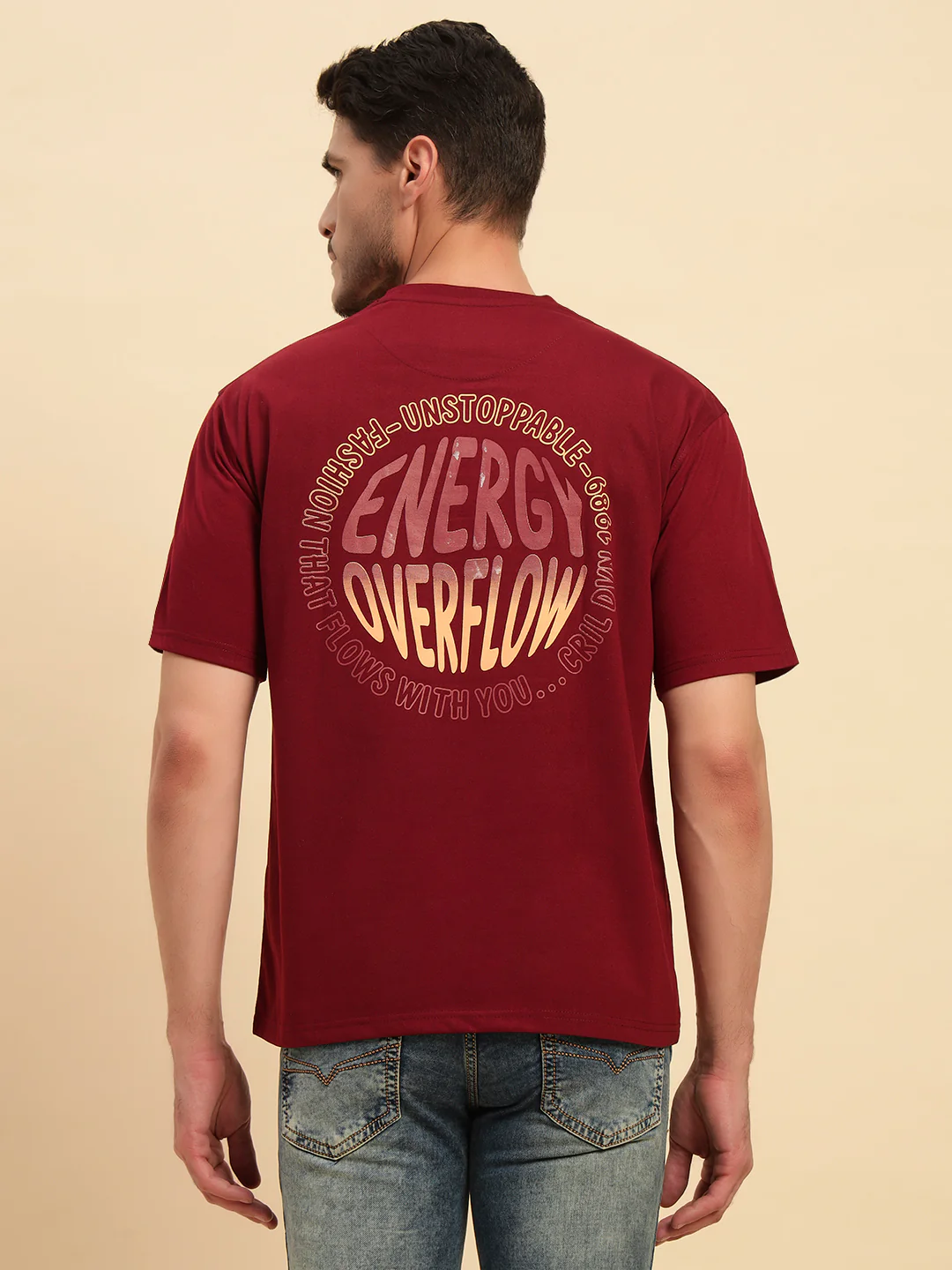 T-Shirt for Men | Breathable & Soft with Color Fastness Regular Fit Round Neck Poly Cotton Fabric Printed Pattern - Image 7