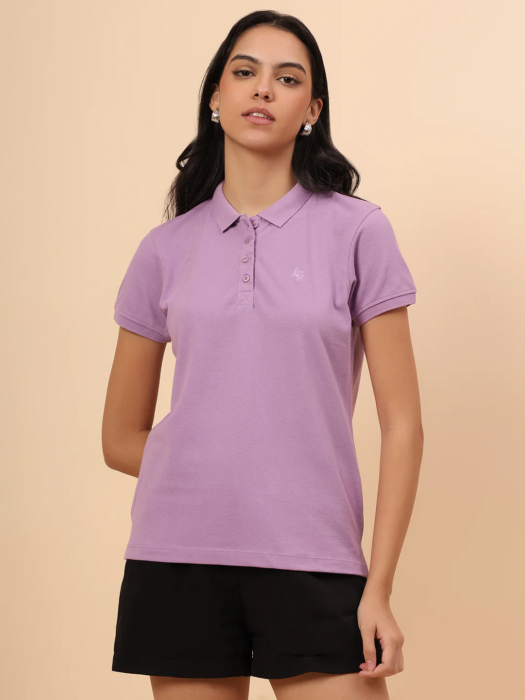 T-Shirt for Women l Breathable & Soft with Color Fastness Regular Fit Poly Cotton Fabric Solid Pattern - Image 4