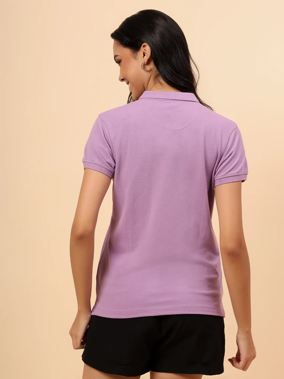 T-Shirt for Women l Breathable & Soft with Color Fastness Regular Fit Poly Cotton Fabric Solid Pattern - Image 7