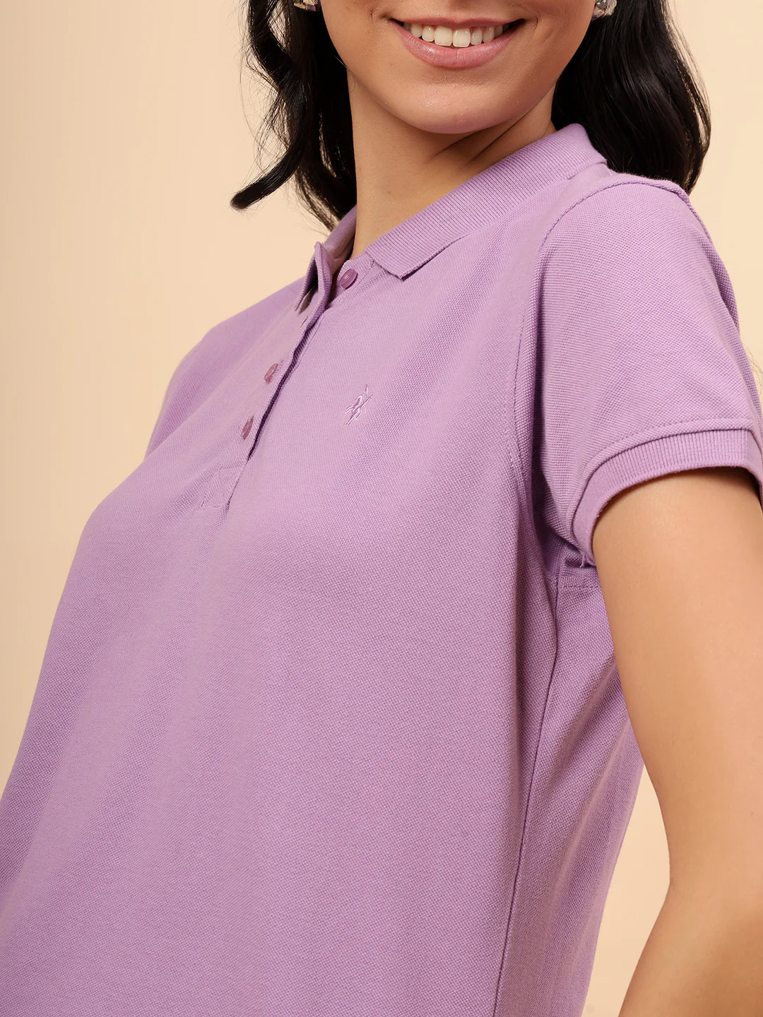 T-Shirt for Women l Breathable & Soft with Color Fastness Regular Fit Poly Cotton Fabric Solid Pattern - Image 8