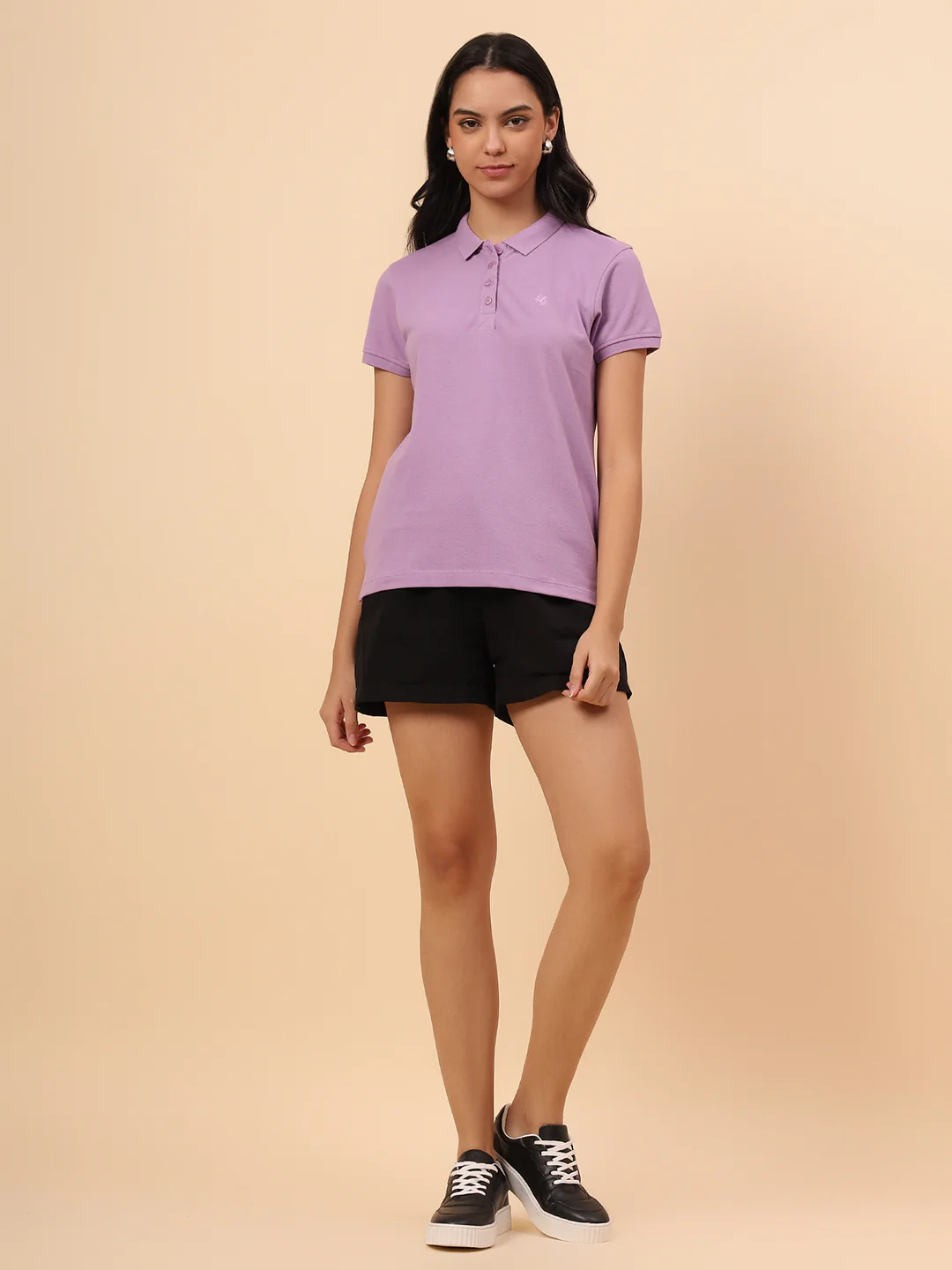 T-Shirt for Women l Breathable & Soft with Color Fastness Regular Fit Poly Cotton Fabric Solid Pattern - Image 9