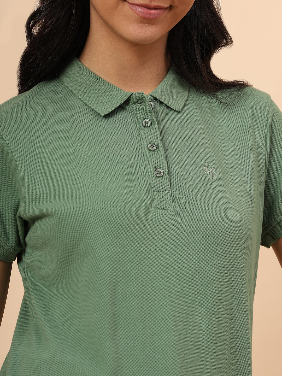 T-Shirt for Women l Breathable & Soft with Color Fastness Regular Fit Poly Cotton Fabric Solid Pattern - Image 7