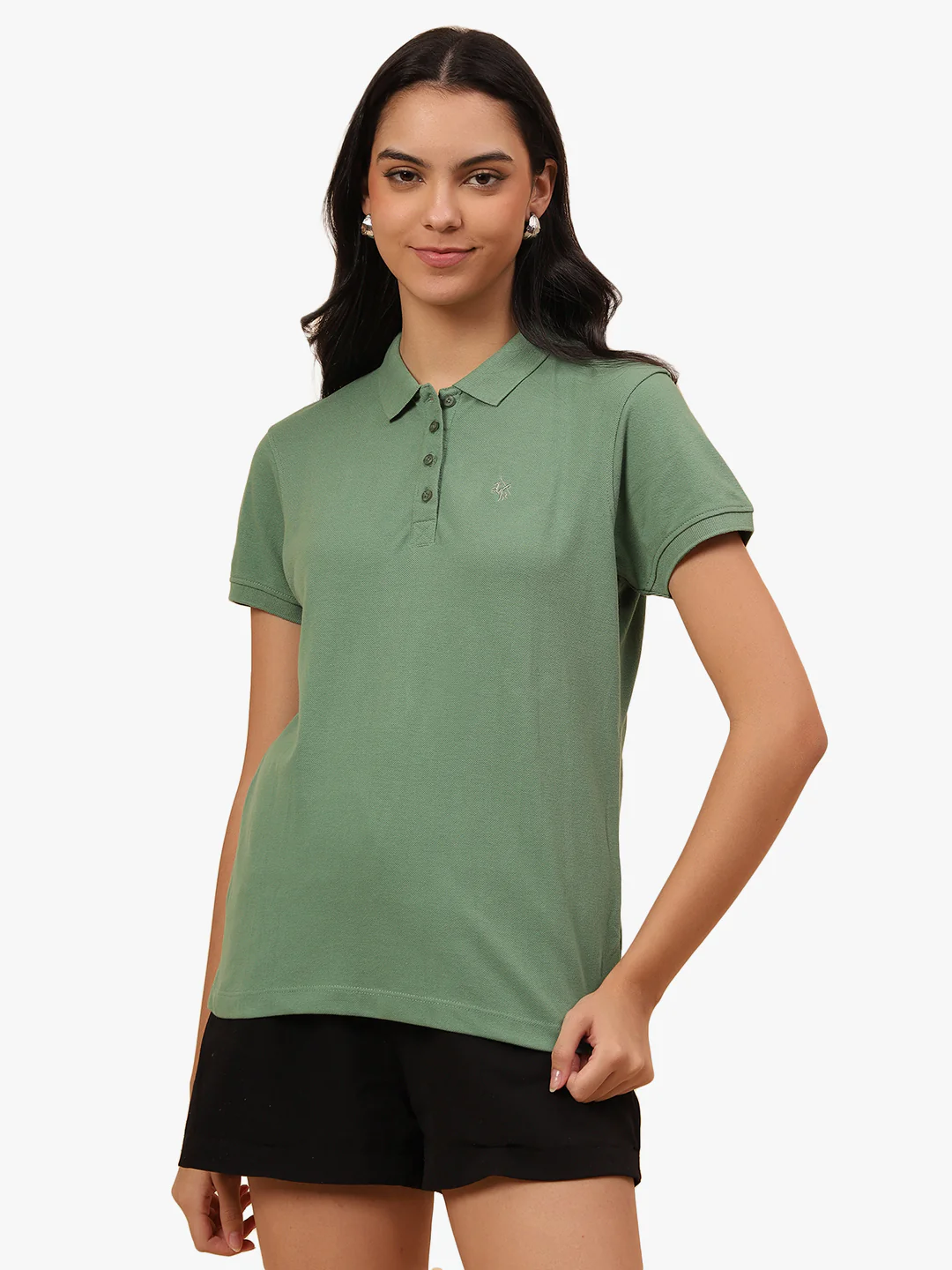 T-Shirt for Women l Breathable & Soft with Color Fastness Regular Fit Poly Cotton Fabric Solid Pattern - Image 9