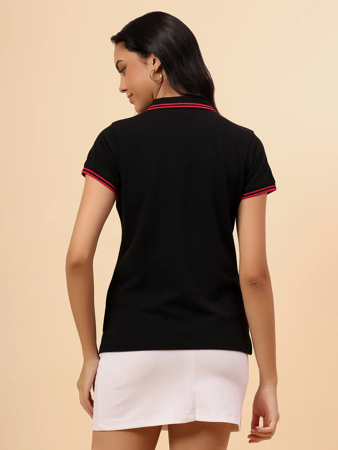 T-Shirt for Women l Breathable & Soft with Color Fastness Regular Fit Poly Cotton Fabric Solid Pattern - Image 6