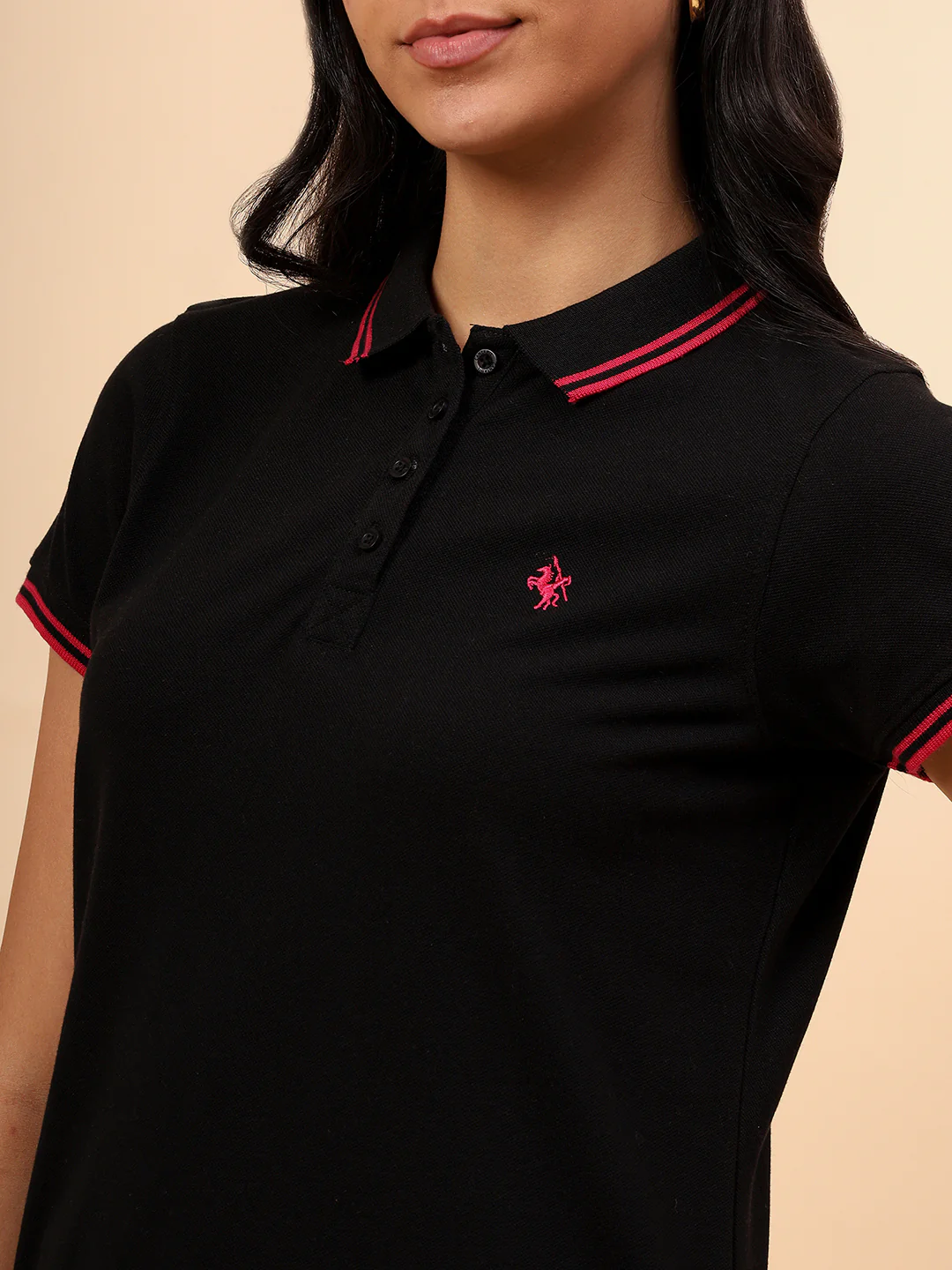 T-Shirt for Women l Breathable & Soft with Color Fastness Regular Fit Poly Cotton Fabric Solid Pattern - Image 7