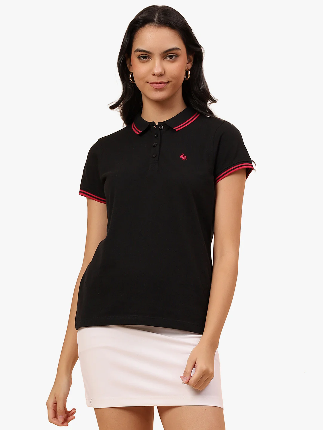 T-Shirt for Women l Breathable & Soft with Color Fastness Regular Fit Poly Cotton Fabric Solid Pattern - Image 9