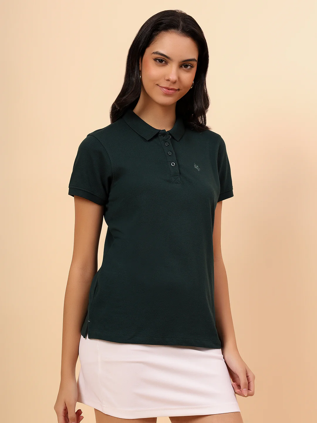T-Shirt for Women l Breathable & Soft with Color Fastness Regular Fit Poly Cotton Fabric Solid Pattern - Image 5