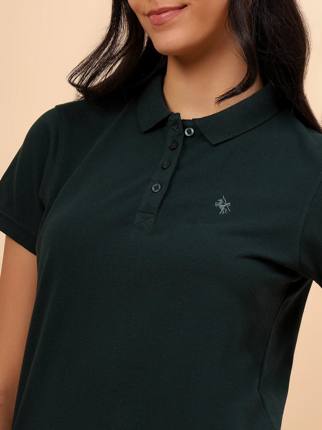 T-Shirt for Women l Breathable & Soft with Color Fastness Regular Fit Poly Cotton Fabric Solid Pattern - Image 7