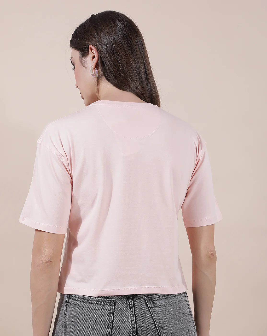 T-Shirt for Women l Breathable & Soft with Color Fastness Regular Fit Round Neck Cotton Blend Fabric Printed Pattern - Image 4