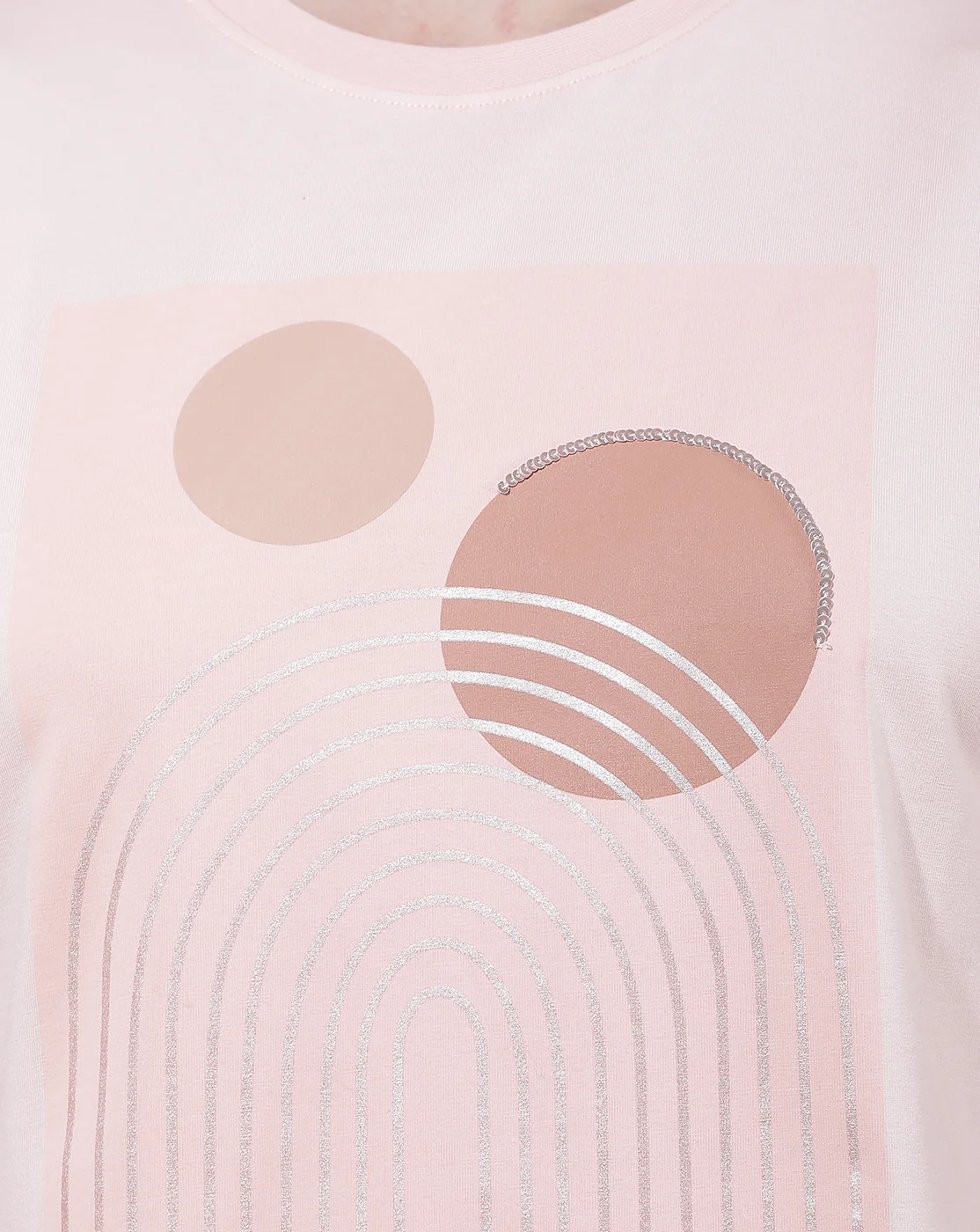 T-Shirt for Women l Breathable & Soft with Color Fastness Regular Fit Round Neck Cotton Blend Fabric Printed Pattern - Image 8