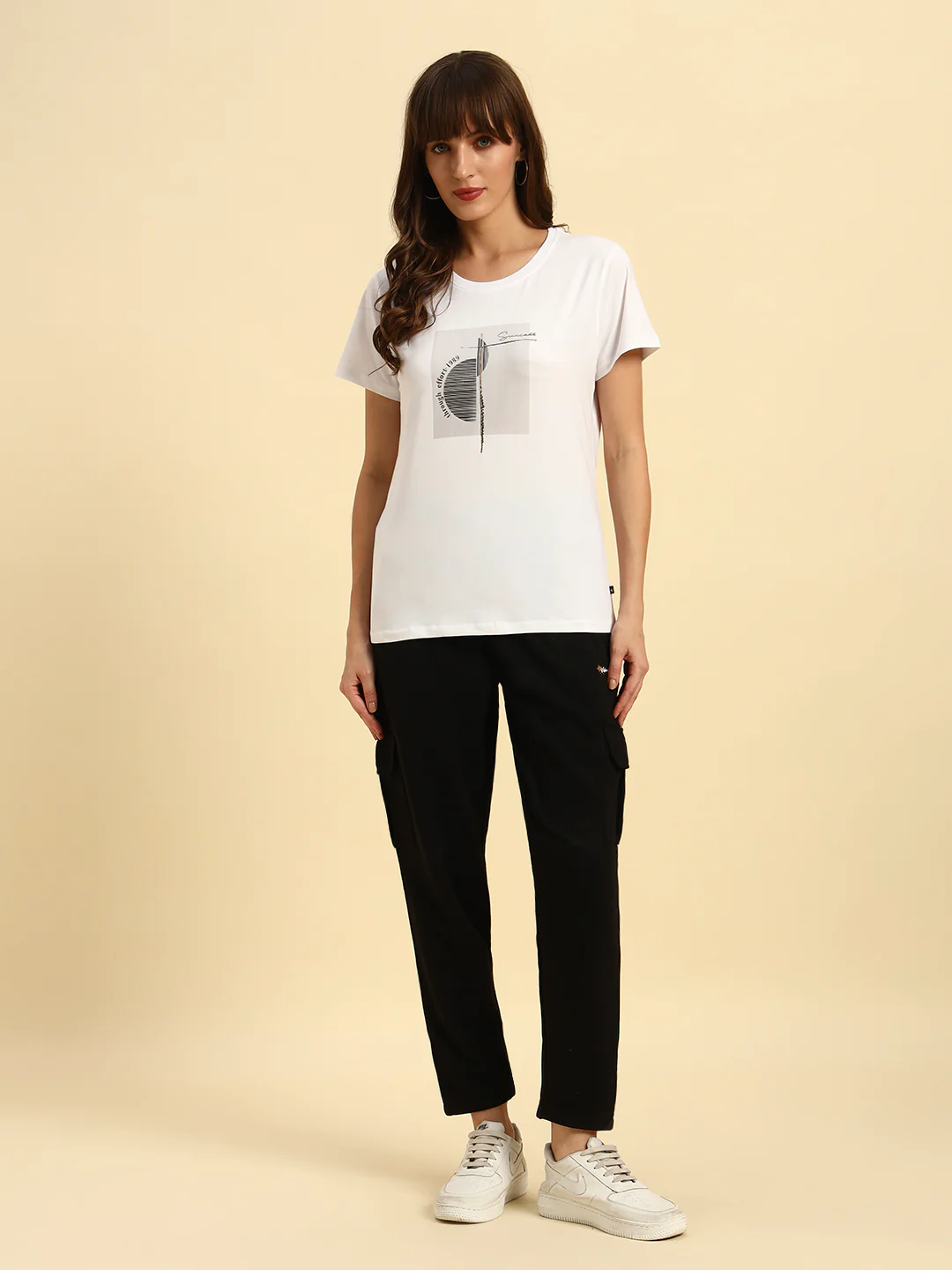 T-Shirt for Women | Breathable & Soft with Color Fastness Regular Fit Round Neck Cotton Fabric Printed Pattern - Image 2