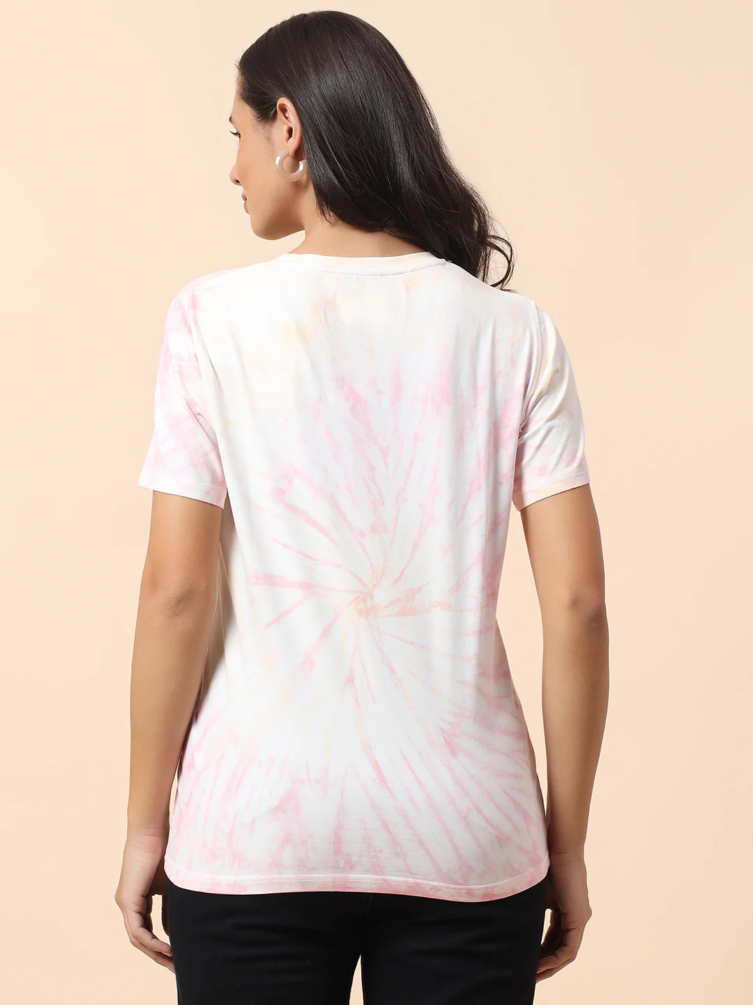 T-Shirt for Women l Breathable & Soft with Color Fastness Regular Fit Round Neck Poly Cotton Fabric Printed Pattern - Image 5