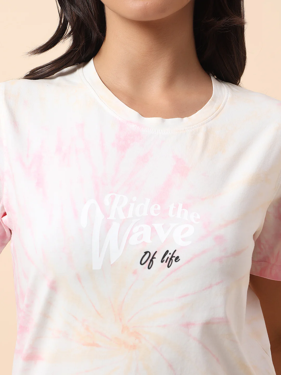 T-Shirt for Women l Breathable & Soft with Color Fastness Regular Fit Round Neck Poly Cotton Fabric Printed Pattern - Image 6