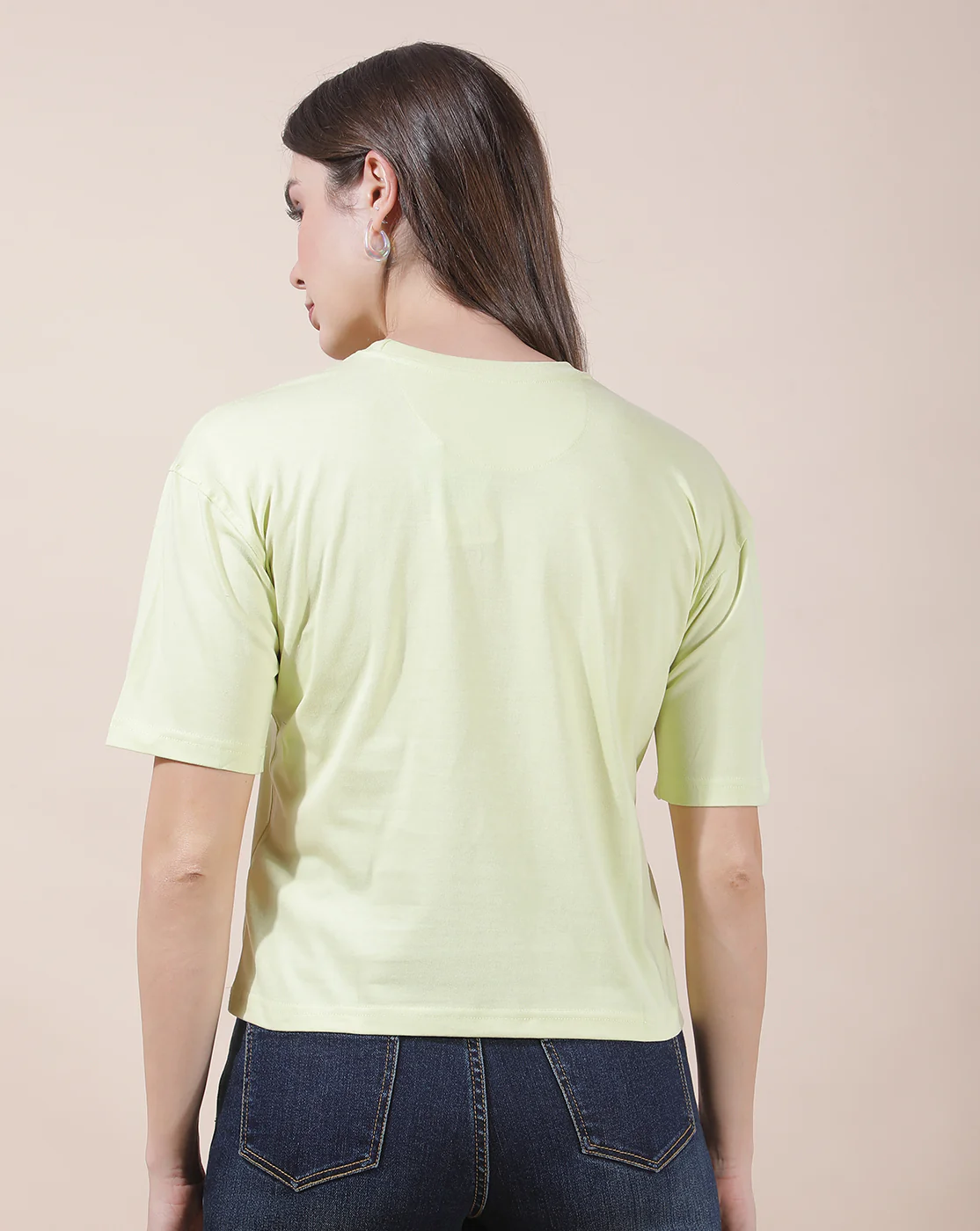 T-Shirt for Women l Breathable & Soft with Color Fastness Regular Fit Round Neck Poly Cotton Fabric Printed Pattern - Image 3