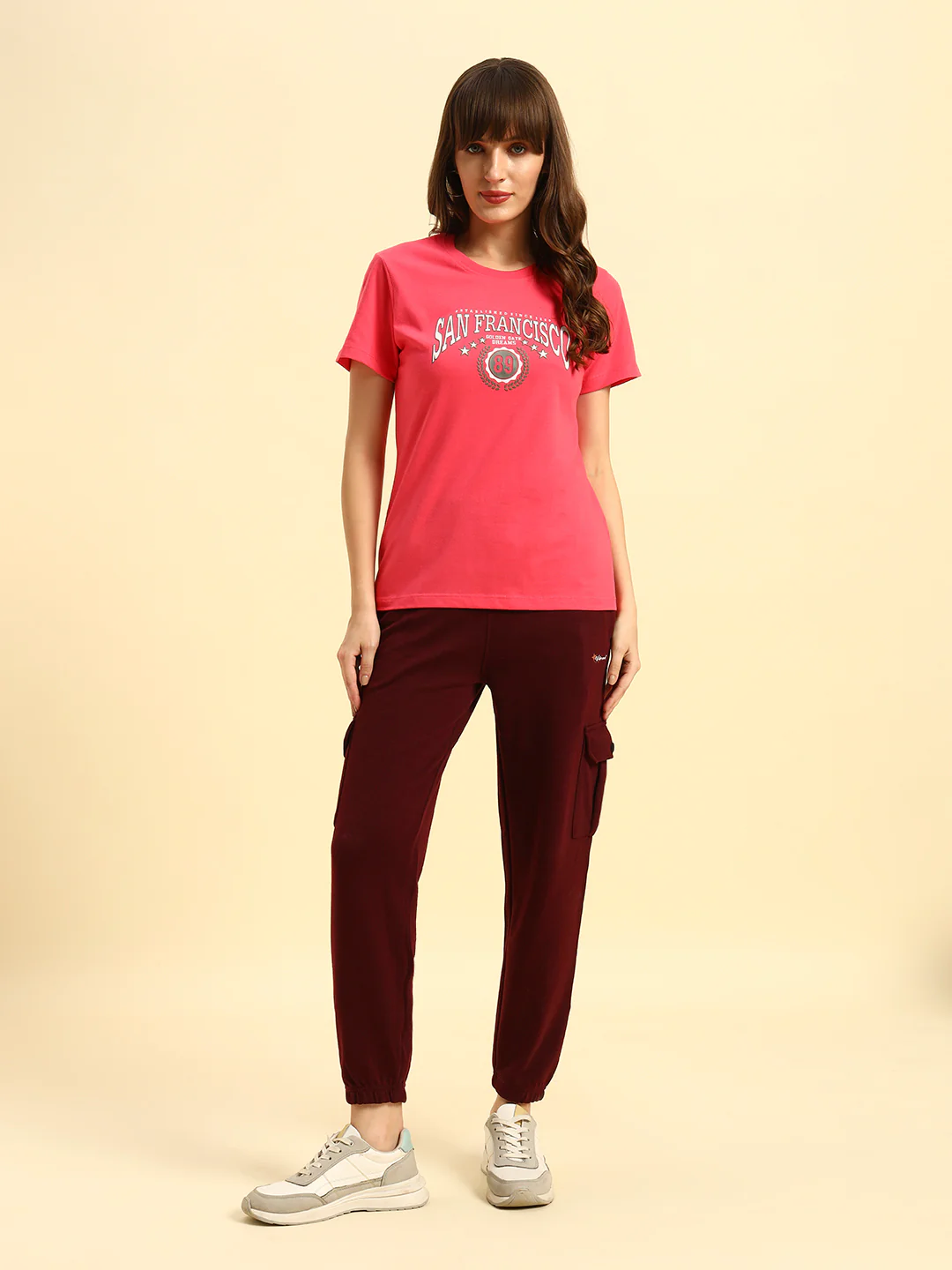 T-Shirt for Women | Breathable & Soft with Color Fastness Regular Fit Round Neck Poly Cotton Fabric Printed Pattern - Image 5