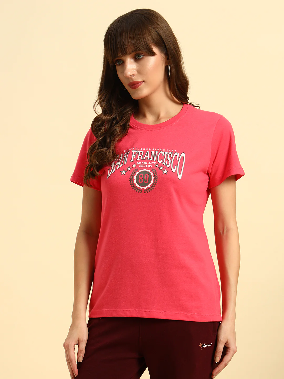 T-Shirt for Women | Breathable & Soft with Color Fastness Regular Fit Round Neck Poly Cotton Fabric Printed Pattern - Image 7