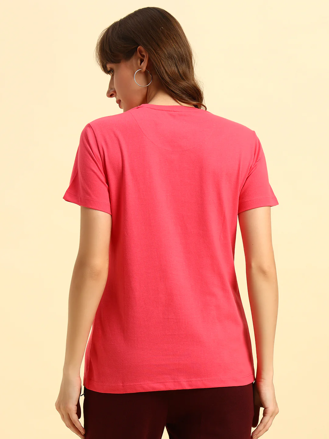 T-Shirt for Women | Breathable & Soft with Color Fastness Regular Fit Round Neck Poly Cotton Fabric Printed Pattern - Image 8