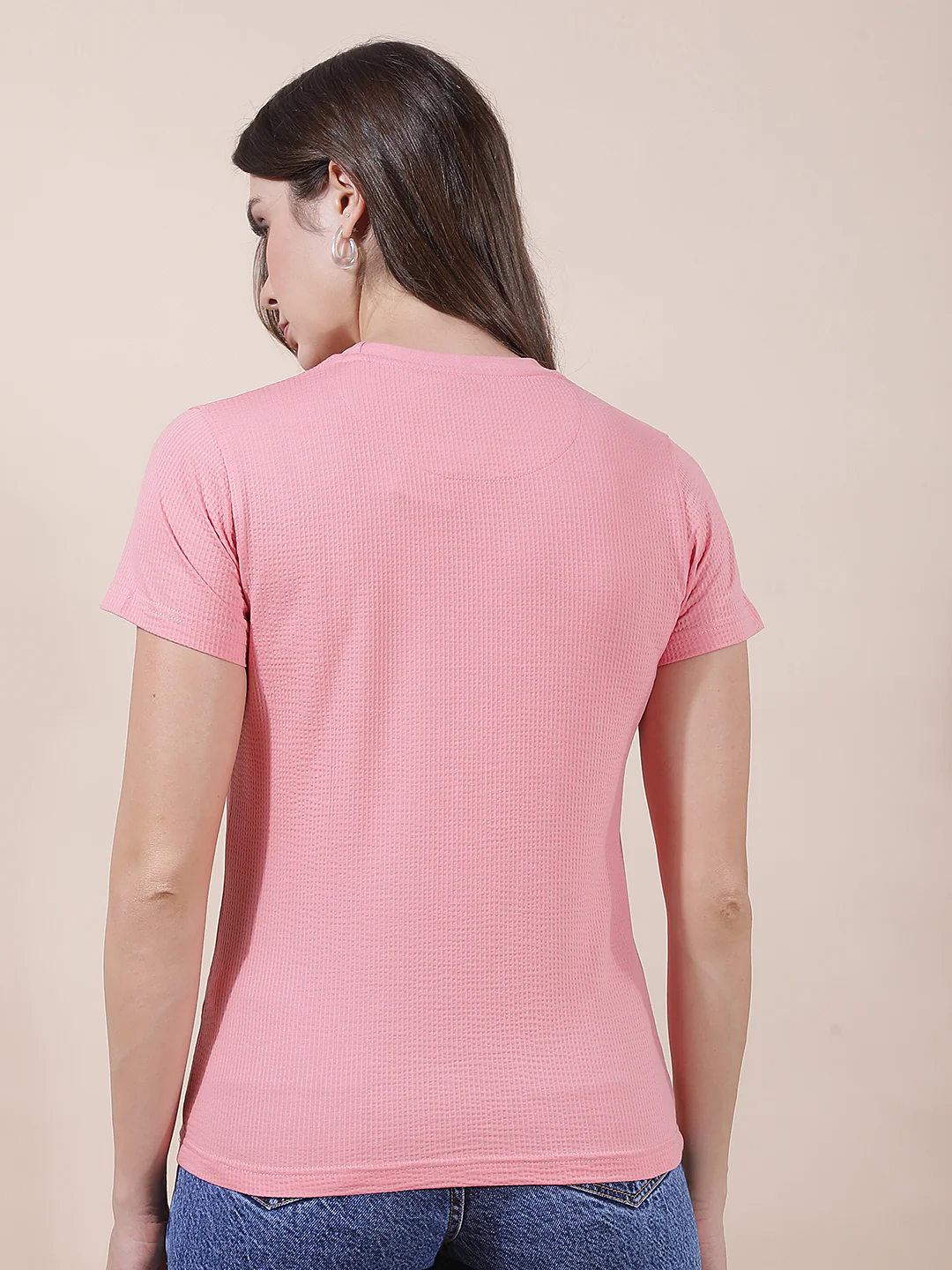 T-Shirt for Women l Breathable & Soft with Color Fastness Regular Fit Round Neck Poly Cotton Fabric Printed Pattern - Image 5