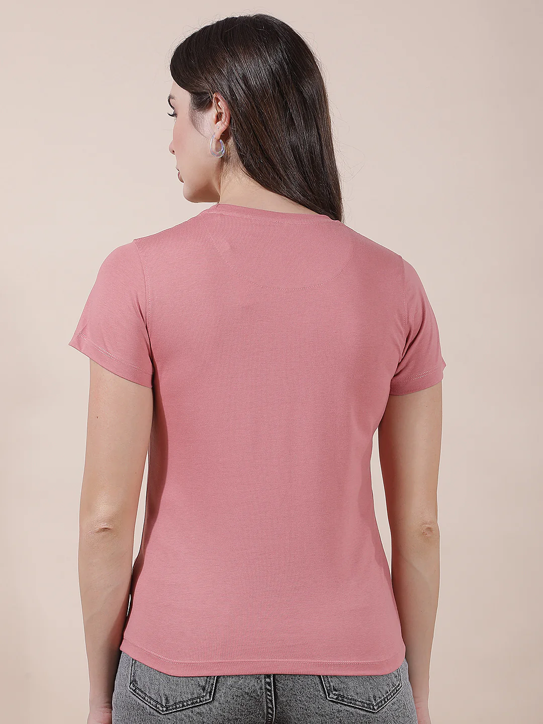 T-Shirt for Women l Breathable & Soft with Color Fastness Regular Fit Round Neck Poly Cotton Fabric Printed Pattern - Image 6