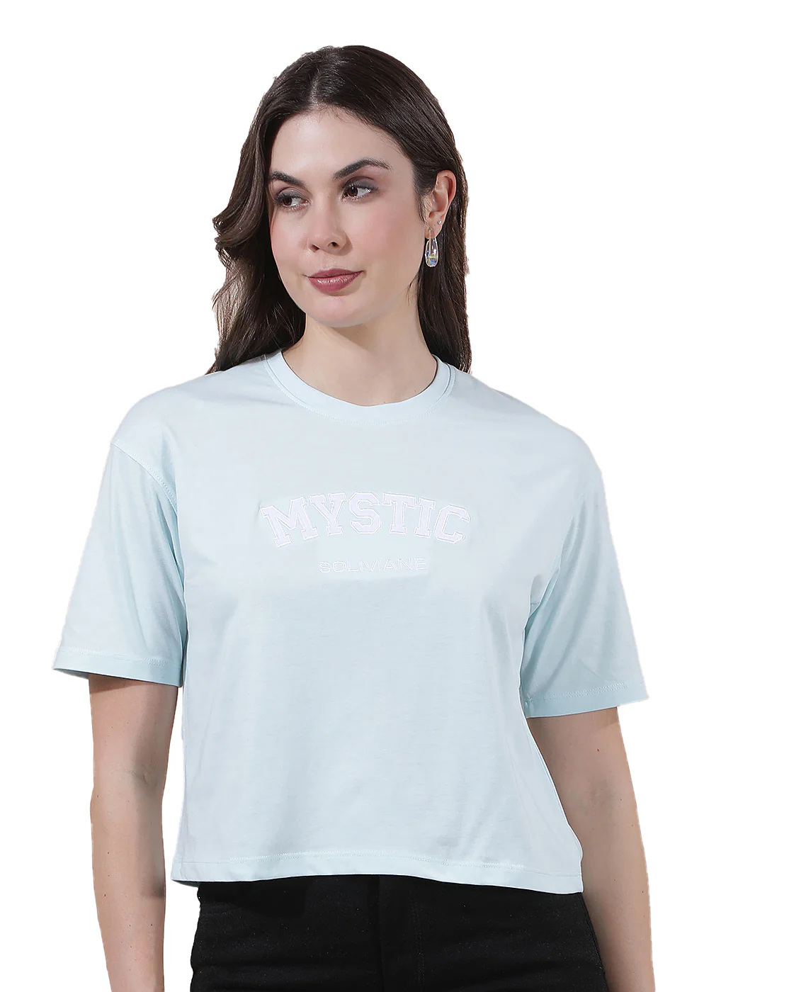 T-Shirt for Women l Breathable & Soft with Color Fastness Regular Fit Round Neck Poly Cotton Fabric Solid Pattern - Image 9