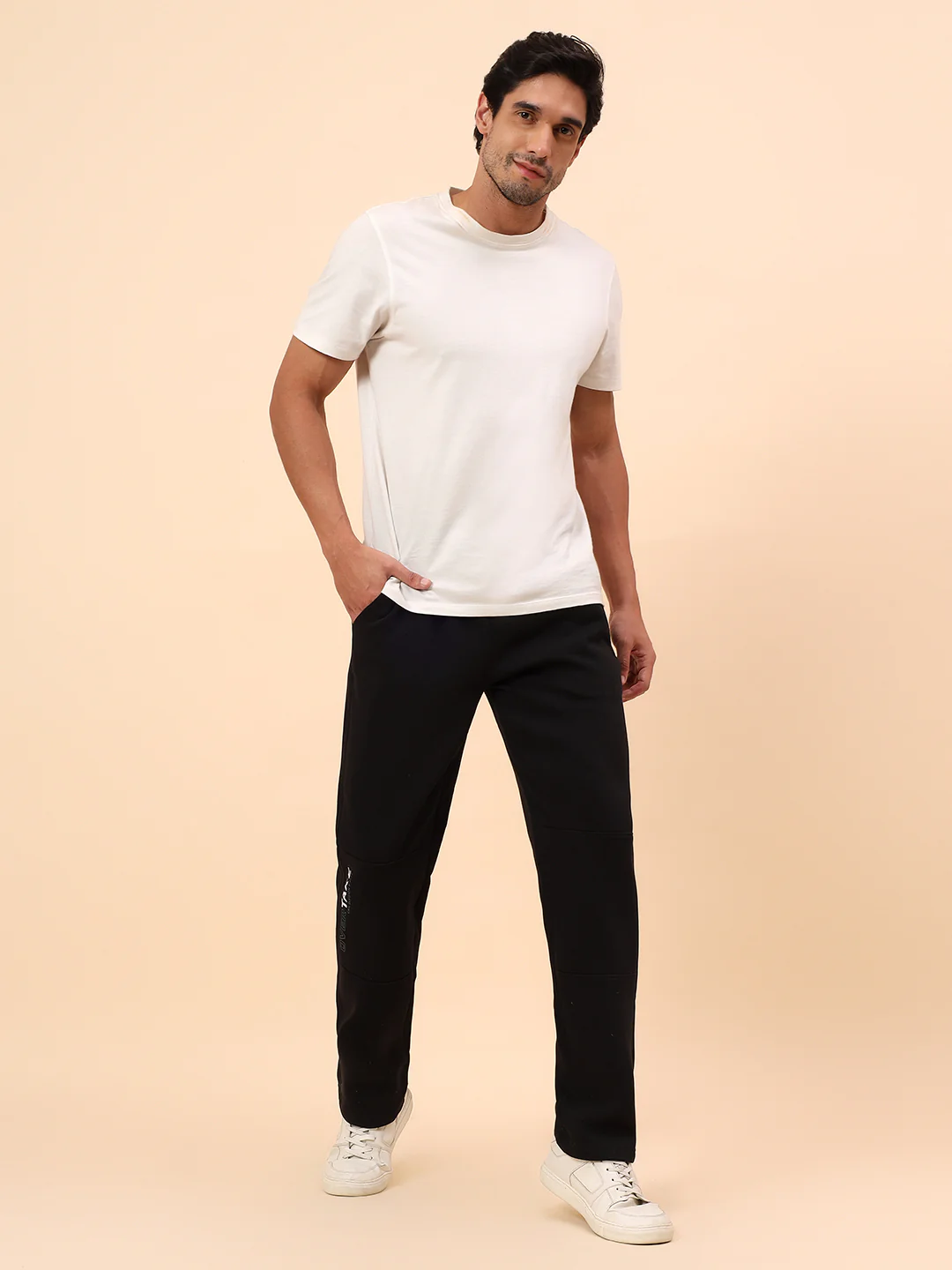 Track Pants for Men | Breathable & Soft with Color Fastness Regular Fit Fleece Fabric Solid Pattern Drawstring Closure - Image 8
