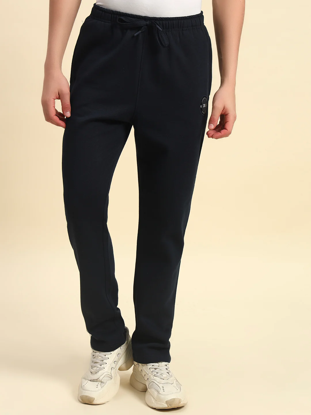 Track Pants for Men | Breathable & Soft with Color Fastness Regular Fit Fleece Fabric Solid Pattern Drawstring Closure - Image 4