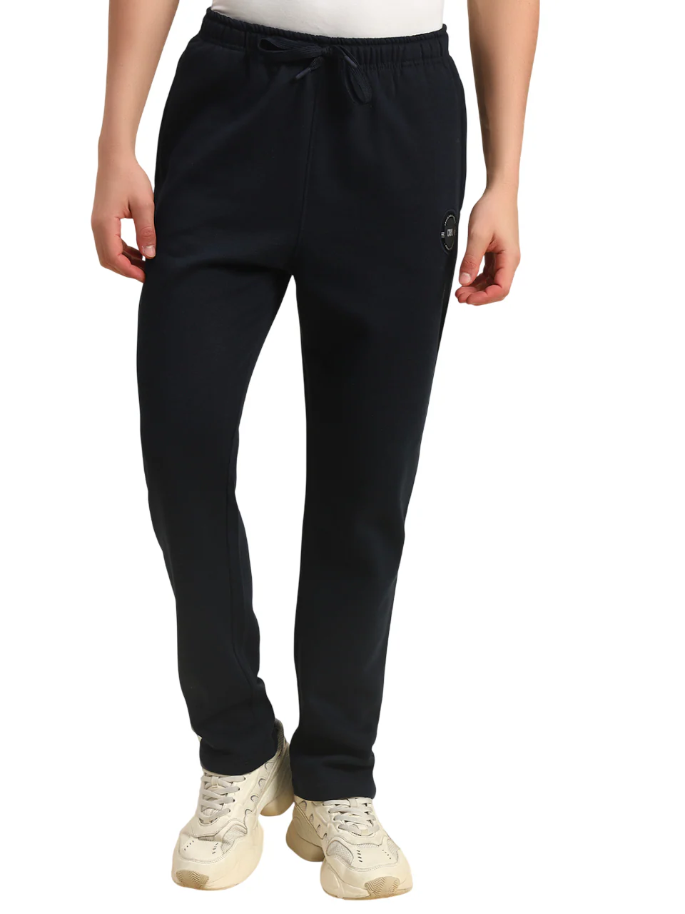 Track Pants for Men | Breathable & Soft with Color Fastness Regular Fit Fleece Fabric Solid Pattern Drawstring Closure - Image 5