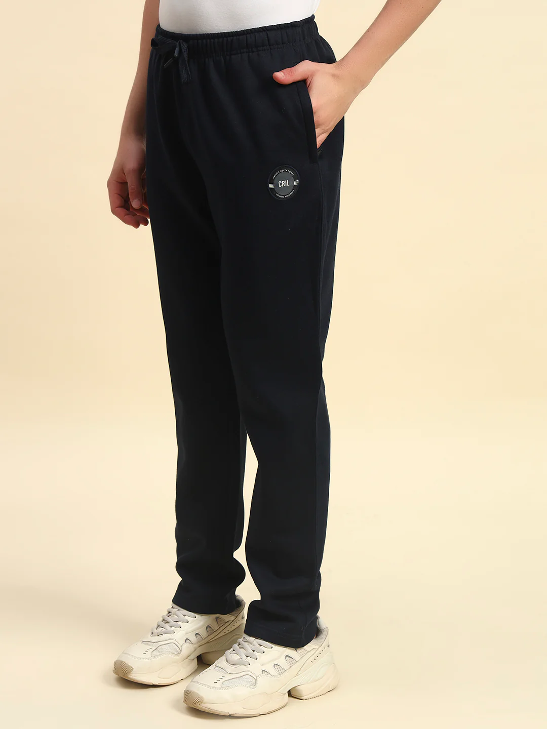 Track Pants for Men | Breathable & Soft with Color Fastness Regular Fit Fleece Fabric Solid Pattern Drawstring Closure - Image 6
