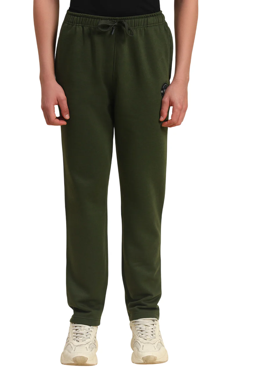 Track Pants for Men | Breathable & Soft with Color Fastness Regular Fit Fleece Fabric Solid Pattern Drawstring Closure - Image 4