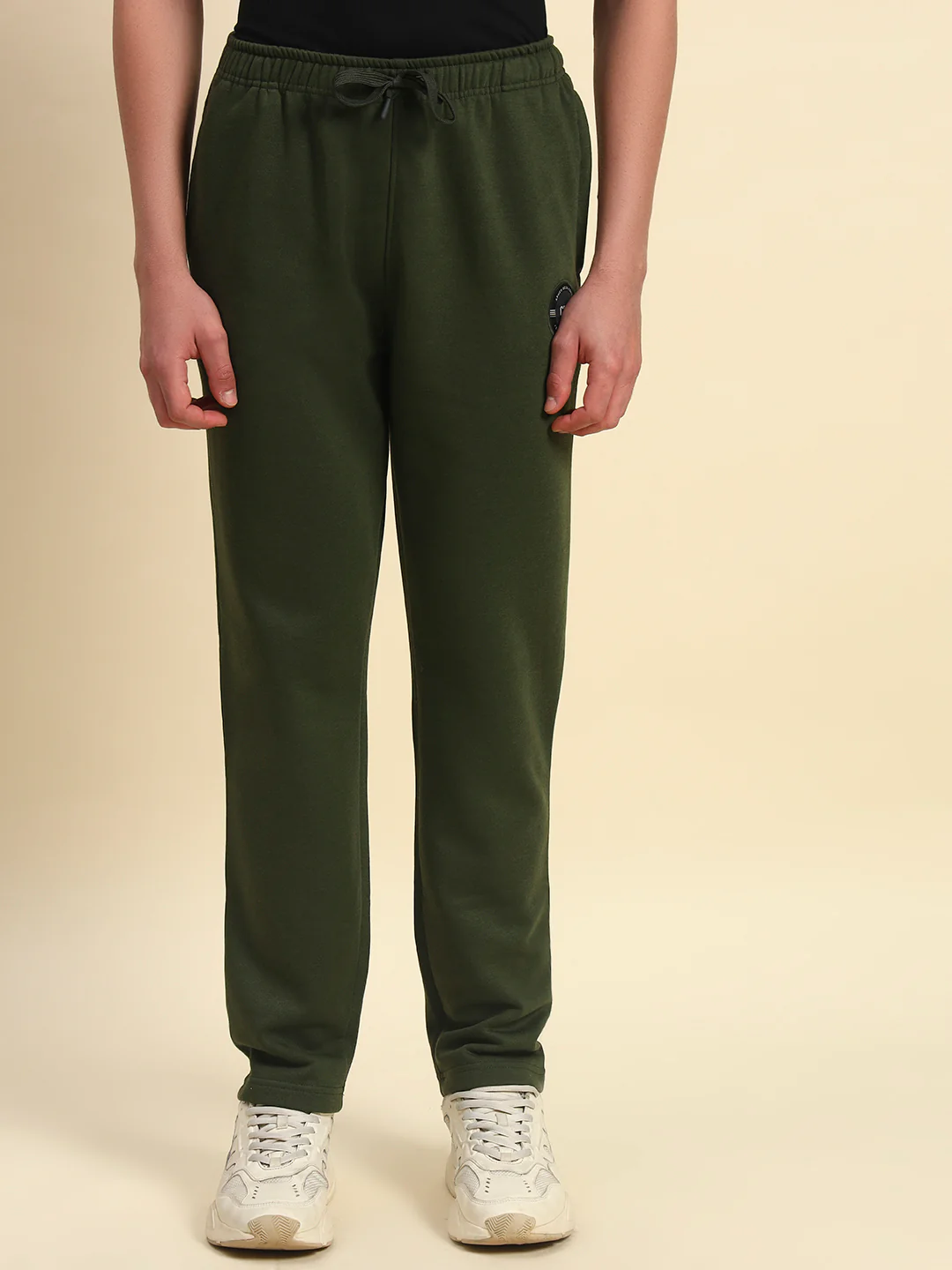 Track Pants for Men | Breathable & Soft with Color Fastness Regular Fit Fleece Fabric Solid Pattern Drawstring Closure - Image 5