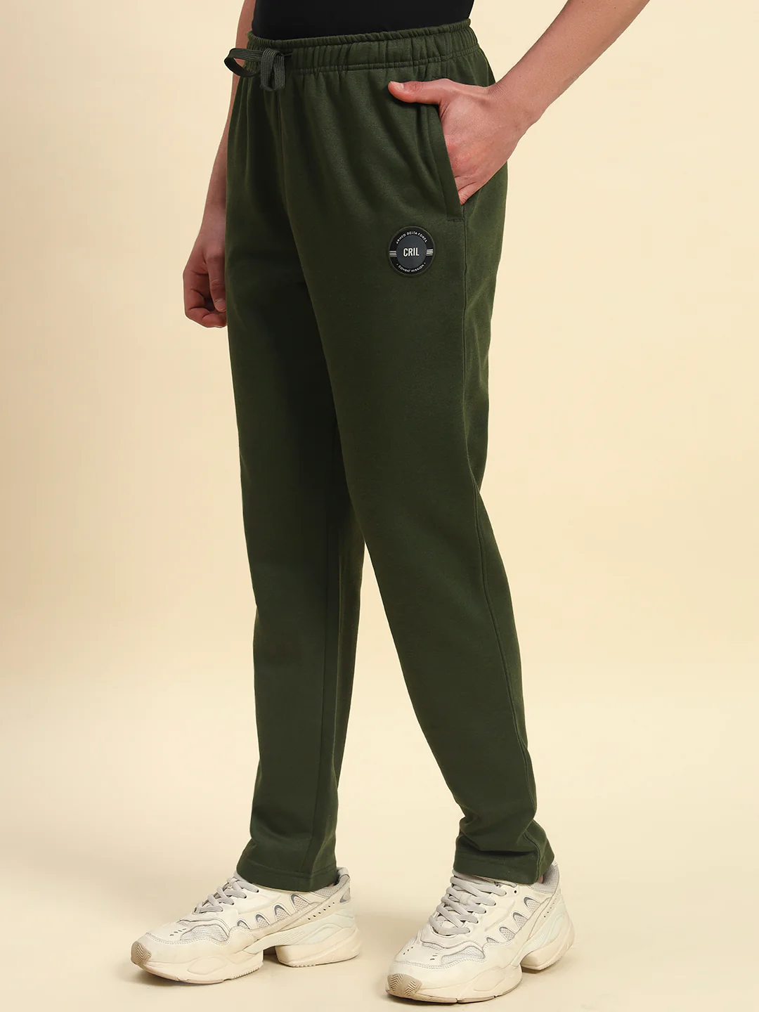 Track Pants for Men | Breathable & Soft with Color Fastness Regular Fit Fleece Fabric Solid Pattern Drawstring Closure - Image 6